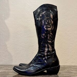 Mark Nason Siren Rose Overlay Leather Boots